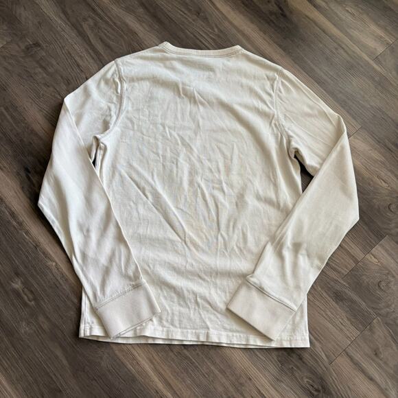 Vintage Abercrombie & Fitch T-Shirt Men's Size M Cream Long Sleeve Y2K Moose - Picture 6 of 6